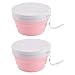 2PCS 950ml Silicone Folding Bowl Portable Tableware Bowl Space Storage Salad Food for Home Kitchen