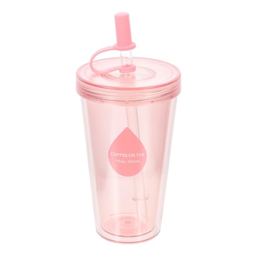 SUPVOX �v���X�`�b�N���X�g���[�J�b�v ��e��420ml ���炩�ȃX�g���[���� ������փE�H�[�^�[�J�b�v �����^�тɓK�������p�r���� �ė��p�\