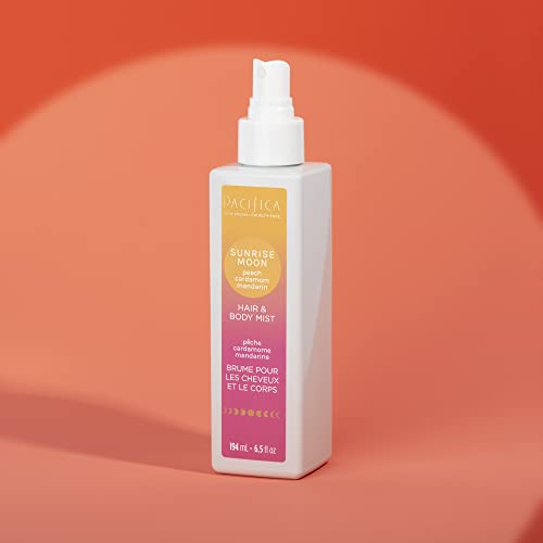 Pacifica Beauty | Sunrise Moon Hair Perfume & Body Spray | Peach, Cardamom, Madarin Notes | Natural + Essential Oils | Alcohol Free | Clean Fragrance | Vegan + Cruelty Free #TOP1