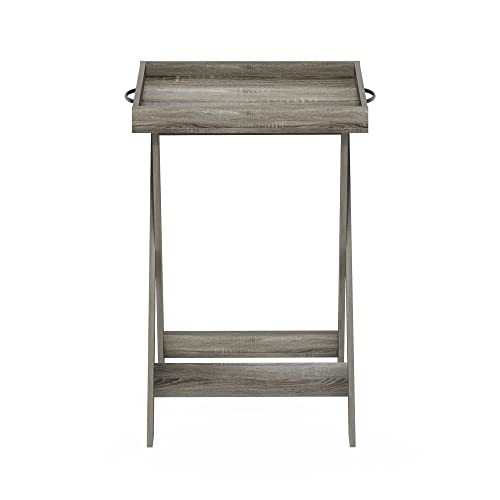 Image of Furinno Classic Tray Table with Removable Tray, French Oak