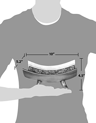 Creative Scents Schonwerk Silver Centerpiece Bowl - Coffee Table Decor - Centerpiece Table Decorations for Dining Room Living Room or Entry Table - Decorative Bowl - Best Wedding/Birthday Gift - Image 4