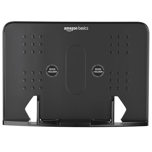 Amazon Basics Book Holder Stand | Sturdy & Lightweight | A4 Size | Black