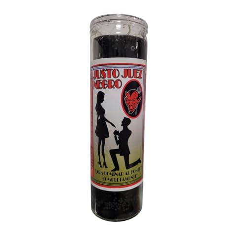 Justo Juez Negro Veladora Preparada/Fair Judge Black Prepared Candle