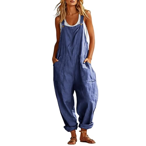 Salopette baggy femme en mousseline fluide pour un look d'été décontracté
