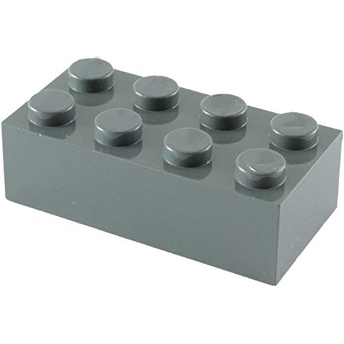 2x4 Stone Gray Building Bricks, Pack of 180, Grey Building Blocks Alternative Option to Leading Brand 2x4 Bricks (Stone Gray)