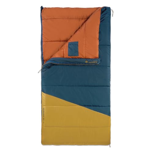 Kelty Solstice 20 Oversized Synthetic Camping Sleeping Bag Spacious Shape Zip Together for 2P Anti-Snag Zips Internal Pocket (20 Degree)