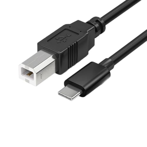 Criprix Cable USB de impresora de 3 m, USB C a USB B, compatible con impresoras y escáneres dispositivos USB C/B, color negro