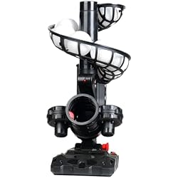 Furlihong 388BH Baseball Pitching Machine, 4 Adjustable Angles, 3 Pitch Angles, Power Bank/Battery Powered, Includes 9 Training Balls, for Beginners