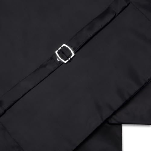 Image of Hi-Tie Men's Formal Solid Suit Vest Slim Fit Wedding Tuxedo Waistcoat