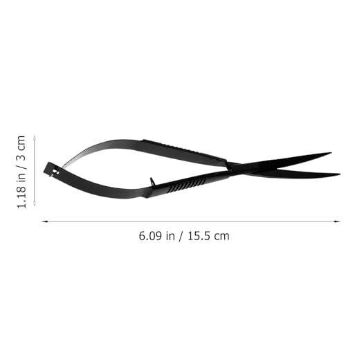 Image of POPETPOP Aquarium Scissors for Plants Water Grass Trimmer Professional Fish Tank Scissor Curved Spring Action Tool for Aquascaping Small Thin Aquatic Plant Trimming 6.10 Inch