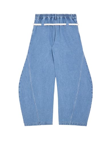 Aelfric Eden Baggy Barrel Jeans Wide Leg Pants for Women Men Casual Elastic Waist Lantern Unisex Streetwear Y2K Denim Jeans2