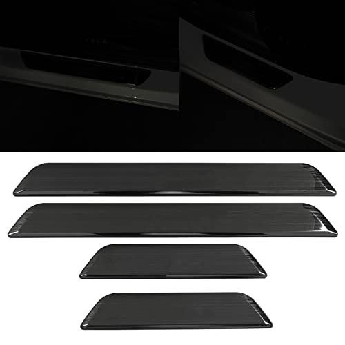 Protetor de Soleiras de Porta de Carro, Botão de Aço Inoxidável, Pedal de Cortesia de Boas-vindas, O