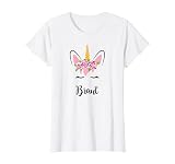 Damen Einhorn JGA T-Shirt | Braut Junggesellinnenabschied und Crew