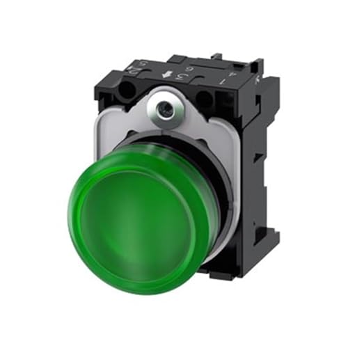 Luz indicadora 3SU1102-6AA40-1AA0 con soporte integrado para panel industrial