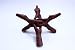 Wild Lotus Wooden Tripod Abalone shell or Crystal ball Stand - 6 inch