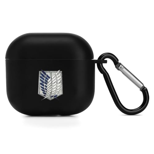 進撃の巨人 AirPods4 用ケース AirPods 第4世代 ケース AirPods4カバー エアポッツ4ケース エアーポッズ 4世代 保護ケース カラビナ付き 防塵 耐衝撃 軽量 かわいい Airpods4 Case 分離式 紛失防止 落下防止 ワイ