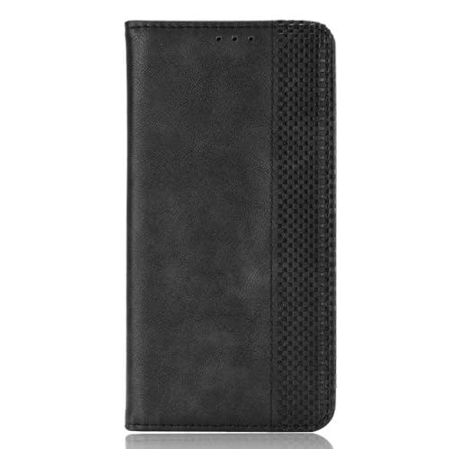 Funda tipo cartera de piel sintética compatible con Lenovo Z6 Pro/Z6 Pro 5G, color negro