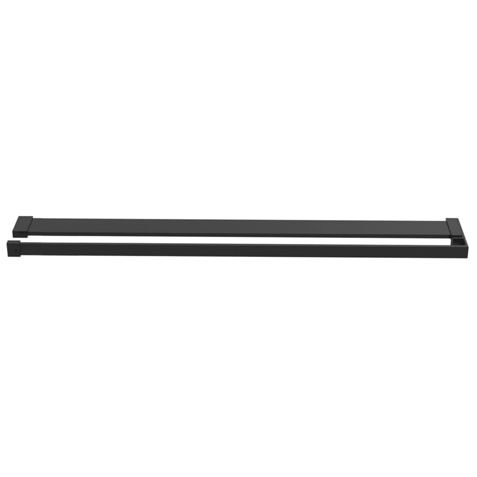 Mampara Ducha con Estante Vidrio ESG y Aluminio Negro 80x195 cm, Mampara Bañera, Mampara Baño Ducha, Cabina De Ducha, Mampara Baño - 3185446