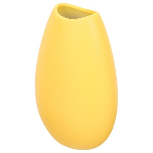 Jarrón de cerámica amarillo floral para decoración mesa chic casa 2