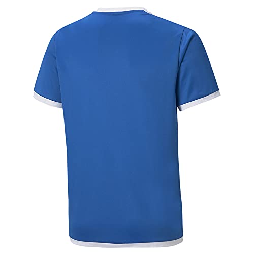 PUMA Unisex Kinder Teamliga Jersey Jr Shirt, Electric Blue Lemonade-puma White, 128 EU