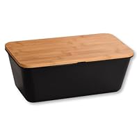 Kesper | Brotbox, Material: Kunststoff, Bambus, Maße: B: 35 x H: 13,5 x T: 20 cm, Farbe: Schwarz, Braun | 58498