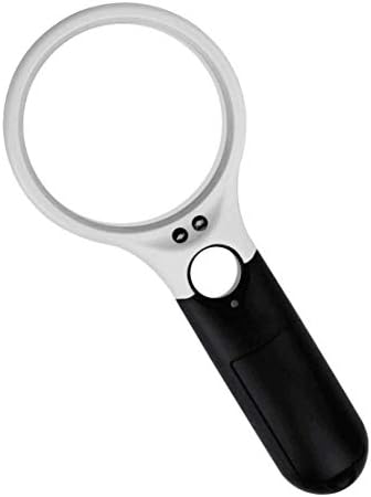 3 LED Light 3X 45x Handheld Magnifier Illuminated Reading Magnifying Glass Lens Jewelry Loupe Ideal for Reading