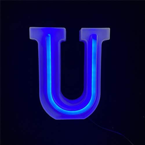 Nordstylee Light Up LED Letters Lights,Neon Letters Night Lights for Wall, Birthday Party, Christmas, Wedding Decoration-Blue Letters (I)