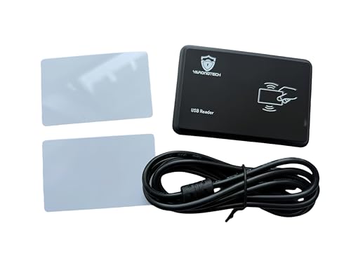 YARONGTECH Lector de tarjetas de identificación USB RFID EM4100 de 125 Khz Plug and Play con cable USB (10D)