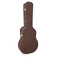 Foam Padded, Plush Lined Interior Deluxe Dreadnought Acoustic Guitar Case 5-Ply Crossgrain Plywood Gold Plated Lockable Latches Accessory Compartment