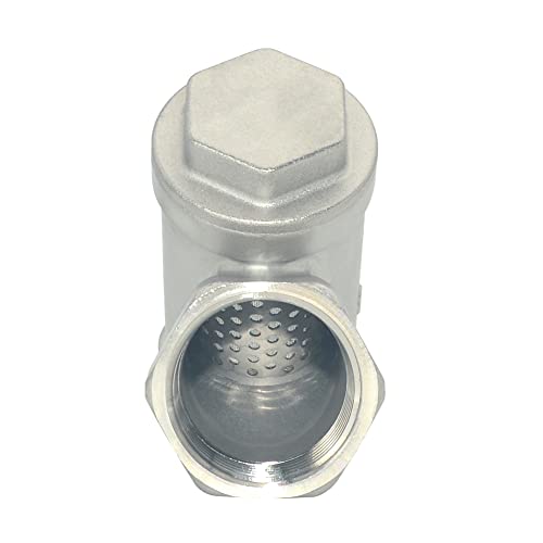 Image of 1 inch WYE Strainer Mesh Filter Valve,800WOG Y-Spring NPT Female Check Valve,Stainless Steel SS316 CF8M