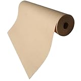 GLSTOY Papel Kraft Artesanal para Envolver Regalos Rollo sin Tubo de 30 CM X 10 M Papel de Embalaje Marrón Claro Adecuado para Manualidades Decoración y Proyectos DIY