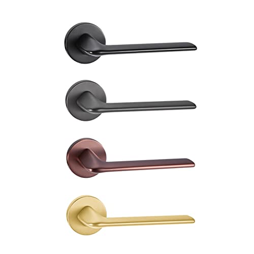 Cerradura de puerta dividida de color cobre mate para interior de casa 6