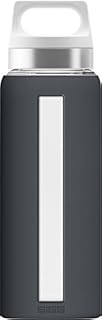 SIGG Dream Shade Water Bottle (0.65 L), Pollutant-Free and Heat-Resistant Glass Bottle, Leak-Proof Glass Water Bottle with Silicone Case