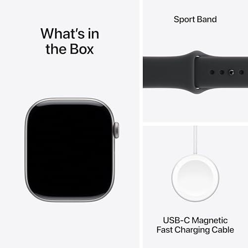 Image of Apple Watch Series 11 [GPS 46mm] Smartwatch with Space Grey Aluminium Case with Black Sport Band - M /L. Sleep Score, Fitness Tracker, Health Monitoring with AppleCare+ (2 Years)