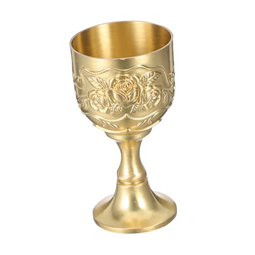 UTHCLO Cáliz de Metal Resistente Estilo Medieval Copa Pequeña Decorativa Vintage para Temáticos Uso Doméstico y Celebraciones Especiales
