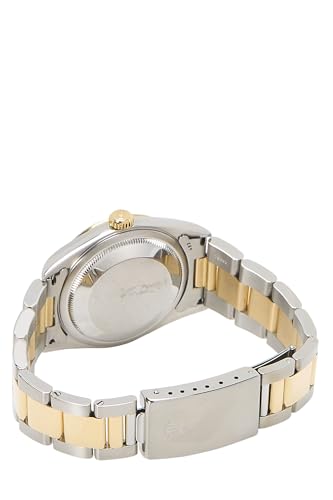 Pre-Loved Stainless Steel & 18K Yellow Gold Datejust 16233 36mm, Cream4