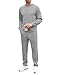 Babioboa Men's TrackSuit Sets Long Sleeve Outfits 2 Piece Fashion Comfy outdoor sportswear with pockets(Grey,XL)