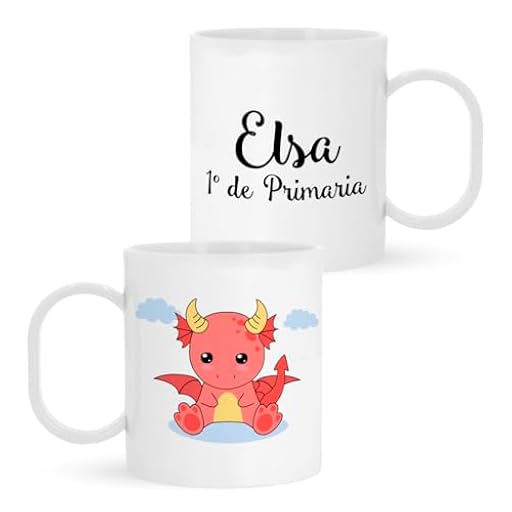 Kadoo Regalos Taza de Plástico Personalizada Infantil Dragón Bebe Con Nombre | Vuelta al Colegio/Guardería | Ya disponible en tu tienda friki favorita! En mundofriki.es!