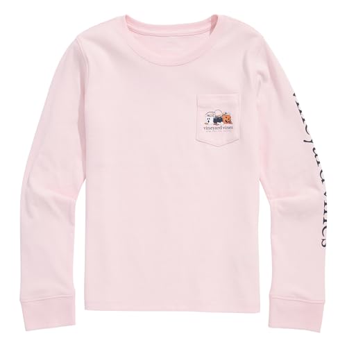 vineyard vines Girls' Here for The Treats Long-Sleeve Pocket Tee2
