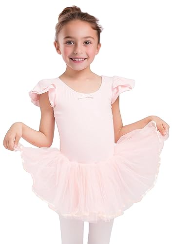 Dancina Girls Skirted Leotard Tutu Ballet Dance Dress Cotton Front Lined