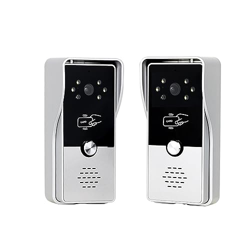 Interphone de porte vidéo blanc avec écran 7 pouces et déverrouillage RFID extérieur étanche - 3