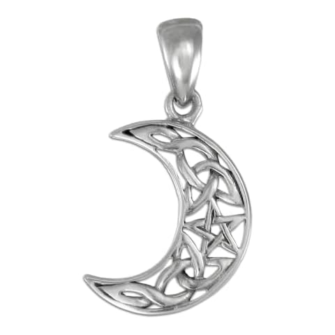 Small Sterling Silver Crescent Moon Pendant Cover