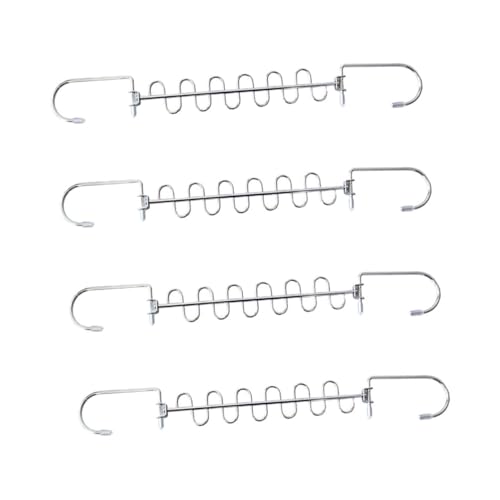 ULTECHNOVO 4 organizadores ahorradores de espacio para armario, de acero inoxidable, perchas multiusos con diseño para ropa para espacios limitados, práctico y resistente para camisas, pantalones y