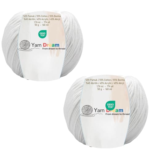 DK Yarn Dream 2 Skein 55% Cotton 45% Acrylic 348