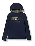 mit regulärer Passform s.Oliver Junior Boy\'s Langarmshirt mit Kapuze, Navy, 164
