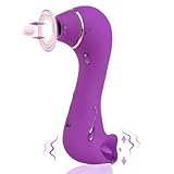 Masajeador Ŝạtisfacęr sùcciønadør pro 5 original 10 * 10 Modos Ŝạtisfacęr 2 Mǔjér el mas Veñdîdo Vérdạderö Femènịnô Ŝạtisfayęr Vîbràción Masajeador Såtysfaięr USB recargable Eléctricos… (Púrpura-c)