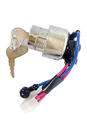 Ignition Starter Switch With 4 Position（Pre/Off/On/St) 5 Connection Termials (St/G1/G2/Ac/Bat) With 2 Keys Replacement For Kubota Tractor #TOP2