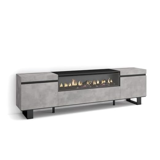 Moderner TV-Schrank mit Elektrokamin