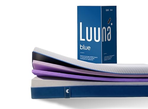 Colchão Casal Luuna Blue, Garantia 10 Anos, Firme Confortável, Bl...