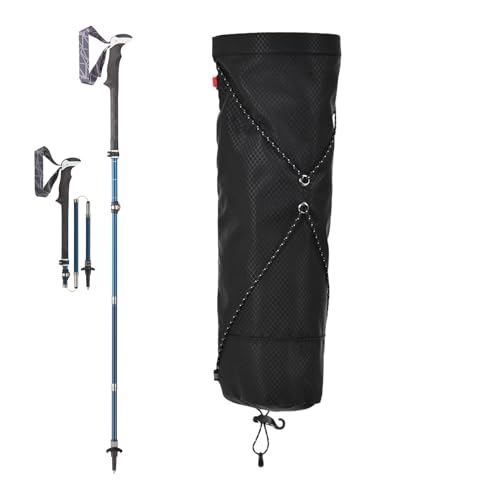 Bolsa de transporte para bastón de senderismo, organizador de apertura ajustable, senderismo, montañismo, correr, aventura, almacenamiento ligero e impermeable para deportes al aire libre, bolsa